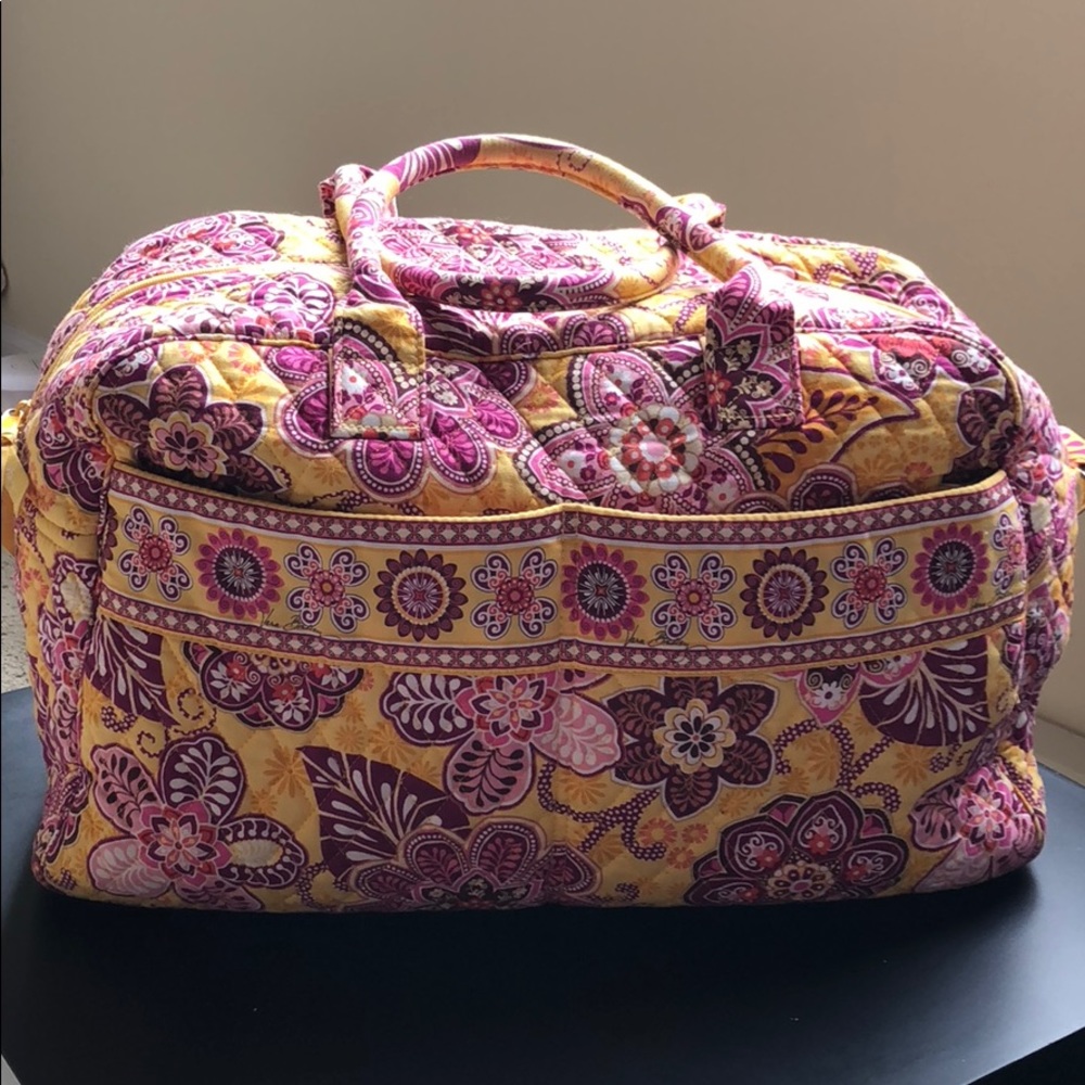 Bali gold print weekender travel bag!! EUC